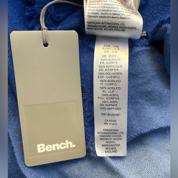 BENCH Blue and White Women's Infinity scarf - Picture 2 of 9